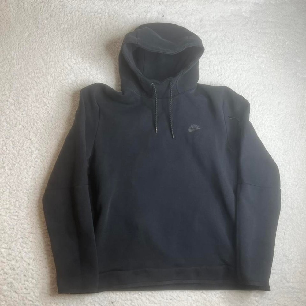 Nike sportswear tech fleece men's black hoodie pullover casual relax xl